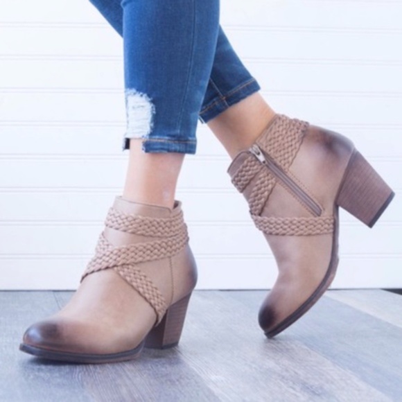 Shoes - CHANTALLE Distressed Braid detail Bootie